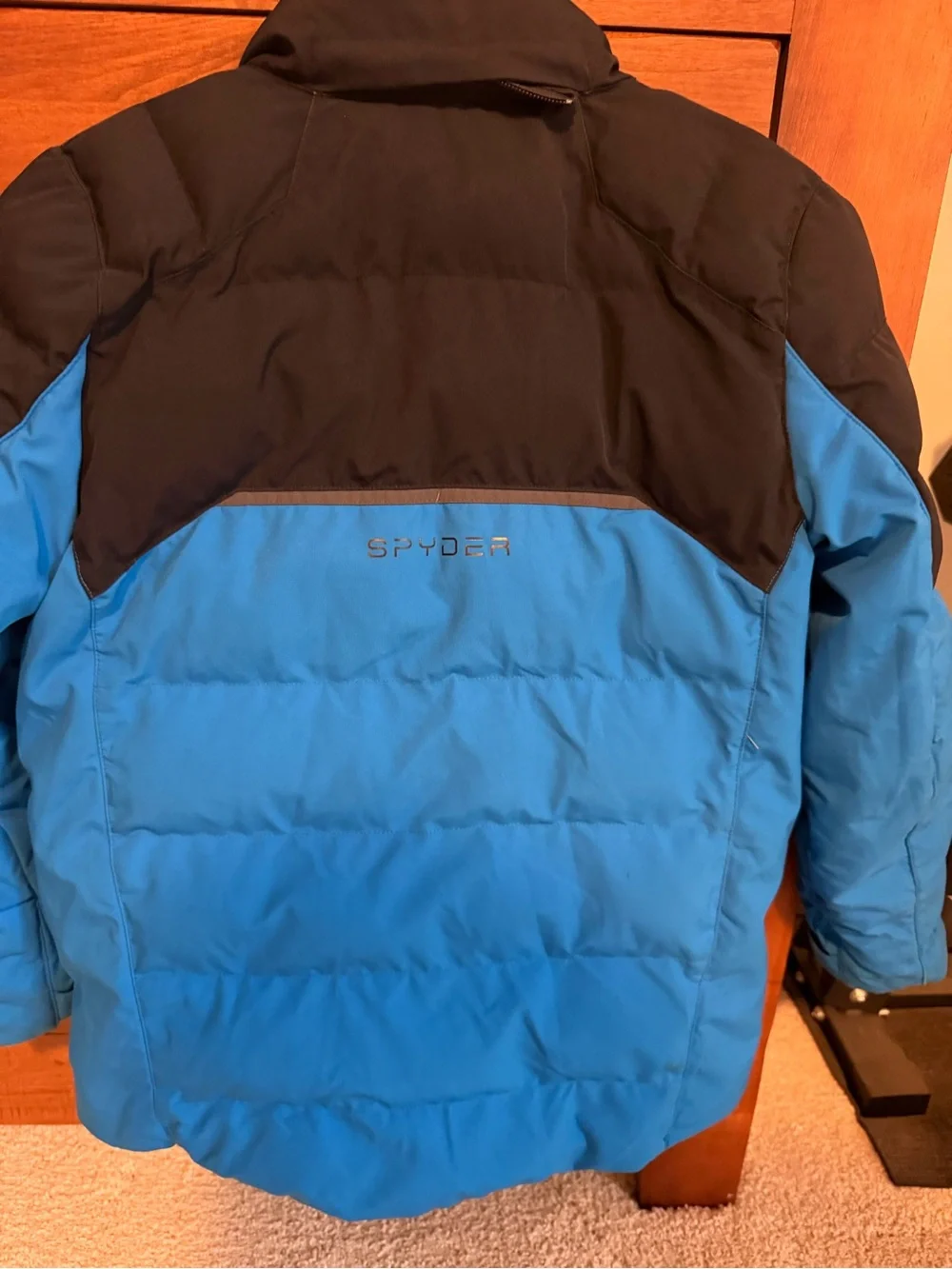 Spyder Blue and Navy Kids' Puffer Jacket